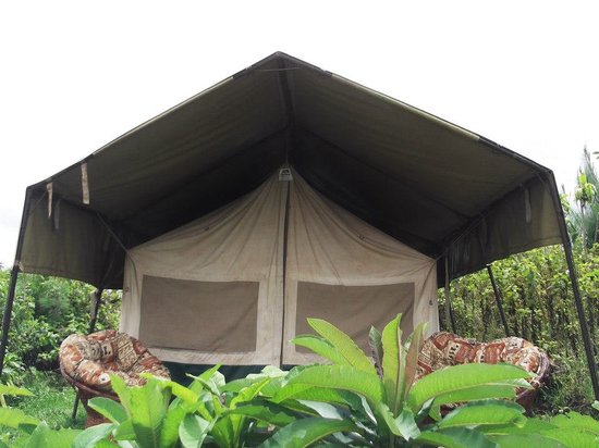 front view of a tent at BROADBILL-FOREST-CAMP-KABALE